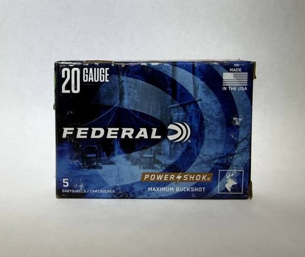 Federal 20 gauge, 2.75in, #3 buckshot (box of 5) - Image 1